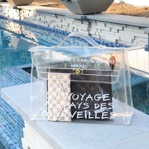 HERMES CLEAR Kelly Purse SOUVENIR DE L'EXPOSITION